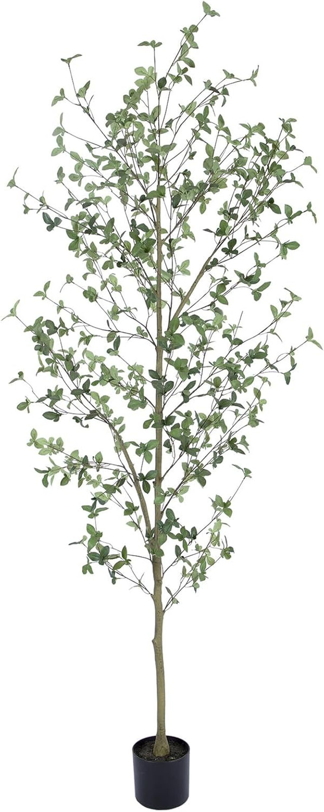 7Ft Realistic Quince Leaf Tree for Home and Garden Decor, Lifelike Foliage