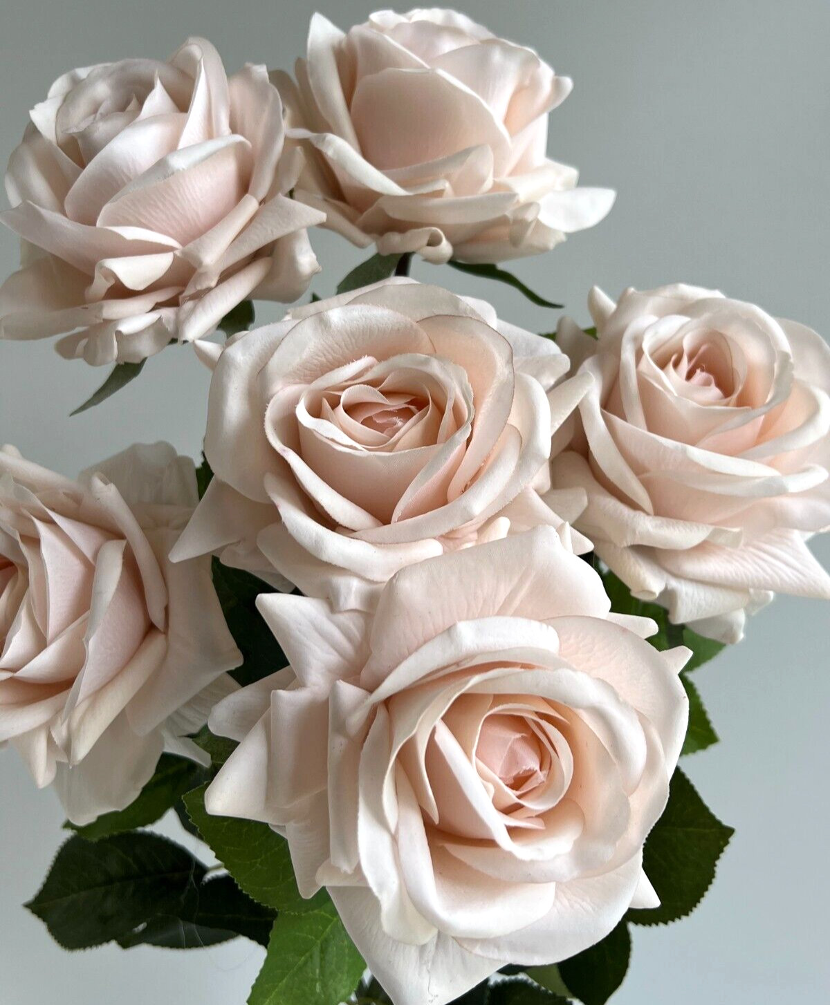 Real touch rose stem latex roses soft pink flowers fresh touch faux flowers x 1