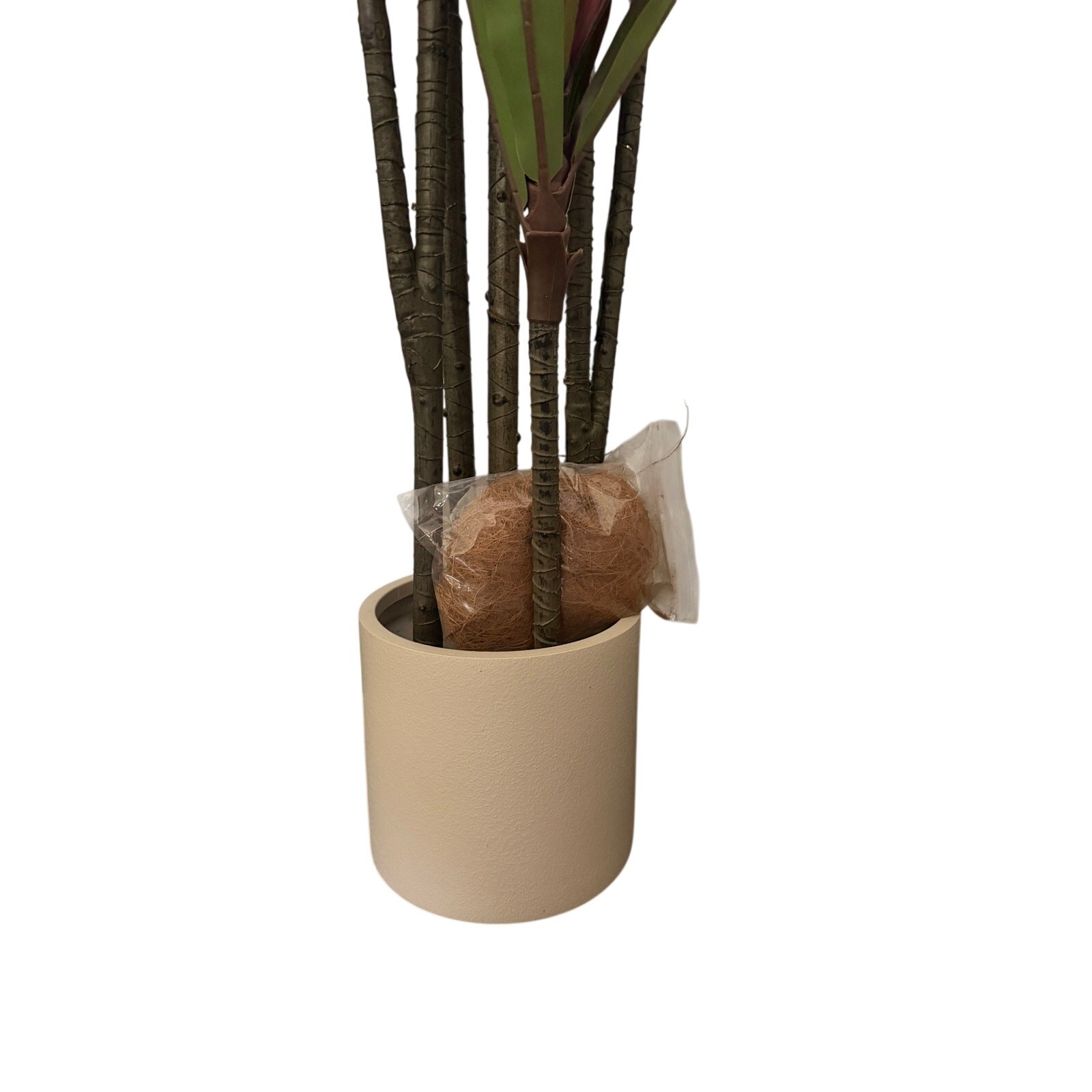 6FT Artificial Dracaena Tree 132 Leaves White Planter Faux Indoor Tropical Decor