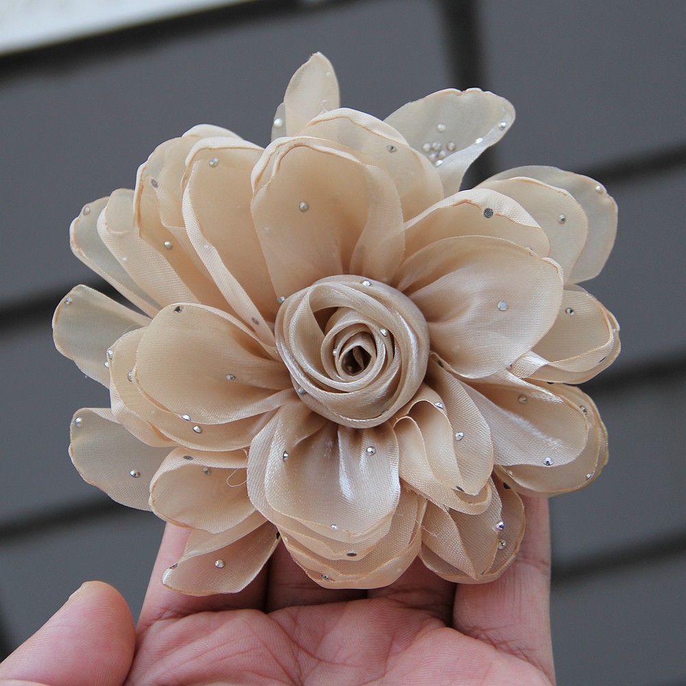 11cm Women’s Fabric Three-dimensional Artificial Flower for Brooch Suit Jacket