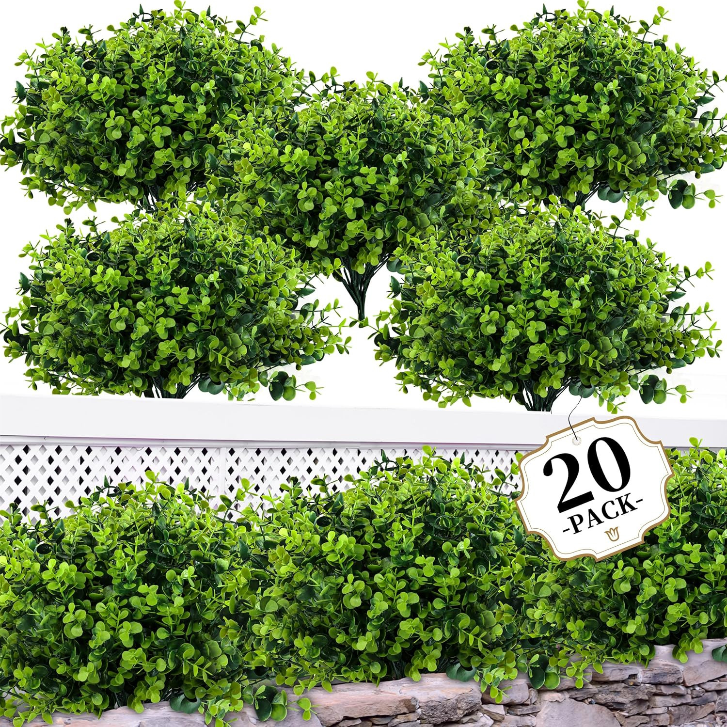 18 Bundles Artificial Mums for Outdoors/Indoors Faux Mums for Outdoor Planters,