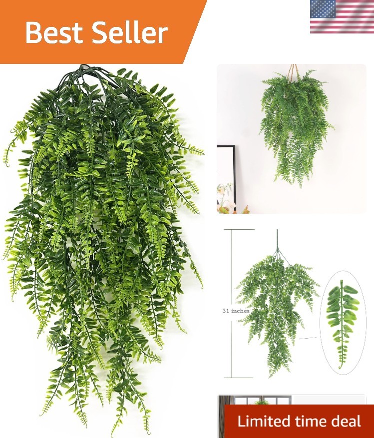 UV Resistant Fake Ivy Vines for Indoor & Outdoor Use – 2 Pcs Lifelike Greenery