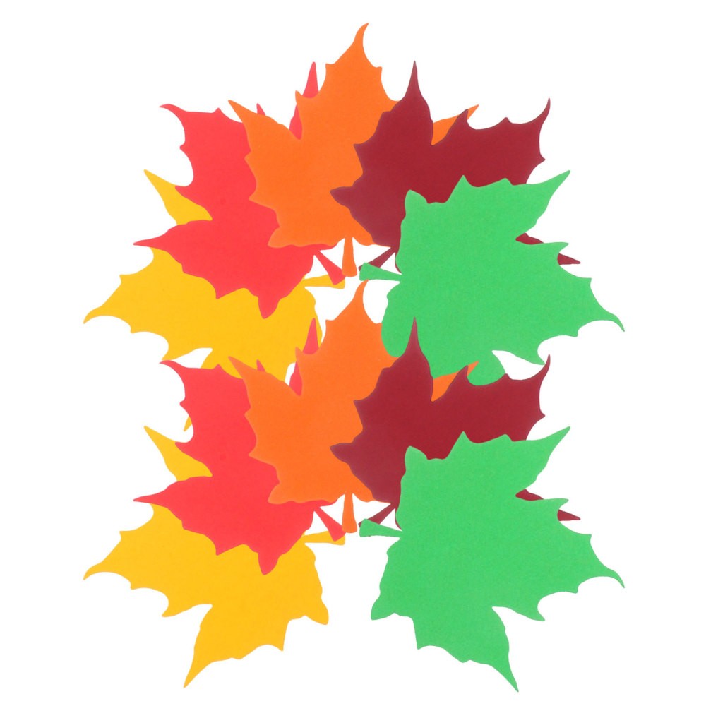 150Pcs Reusable Maple Leaves Paper Cutouts for Thanksgiving Bulletin Board Decor