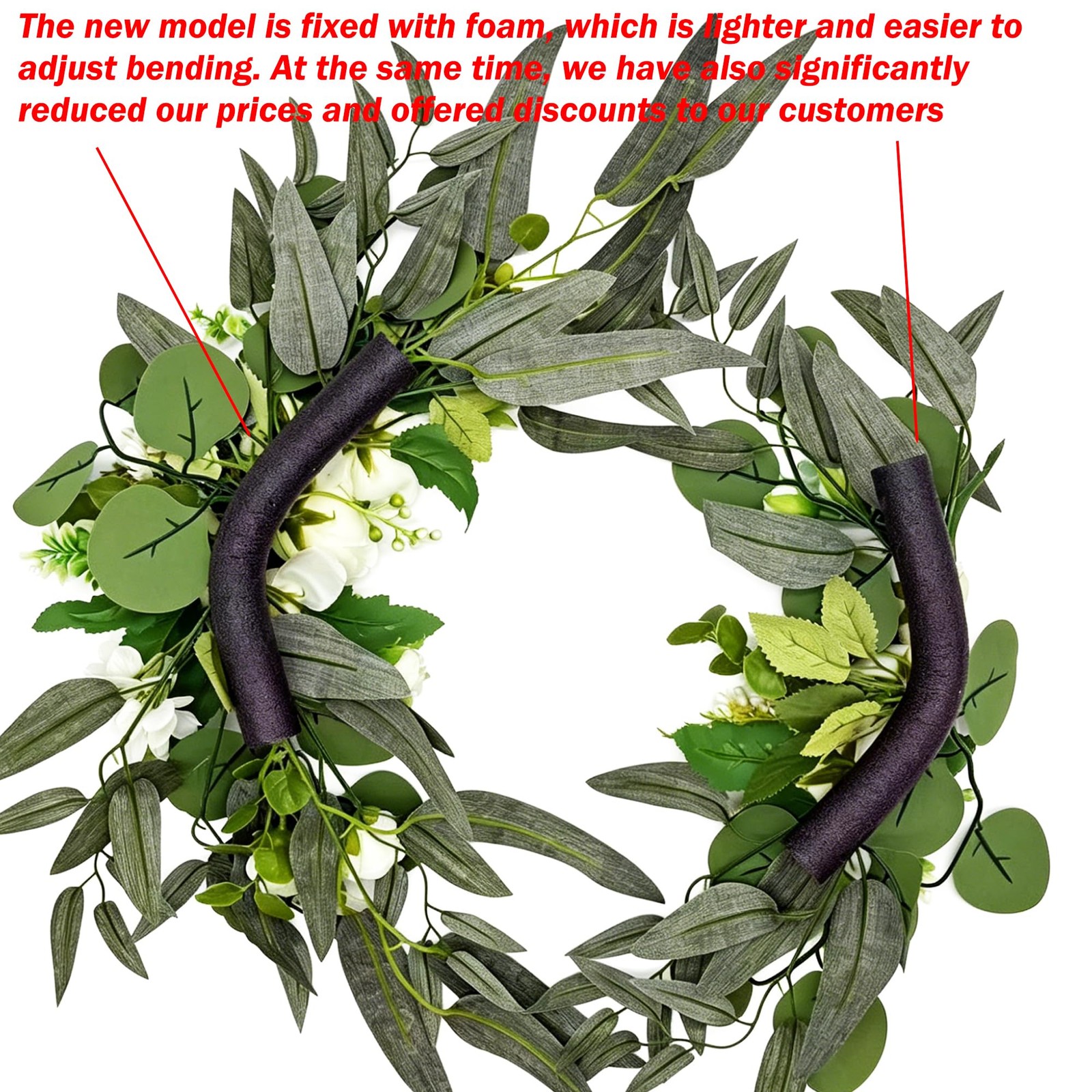 2pcs Small Size Artificial Wedding Arch Flowers for Sign, Floral Swag Dusty D…