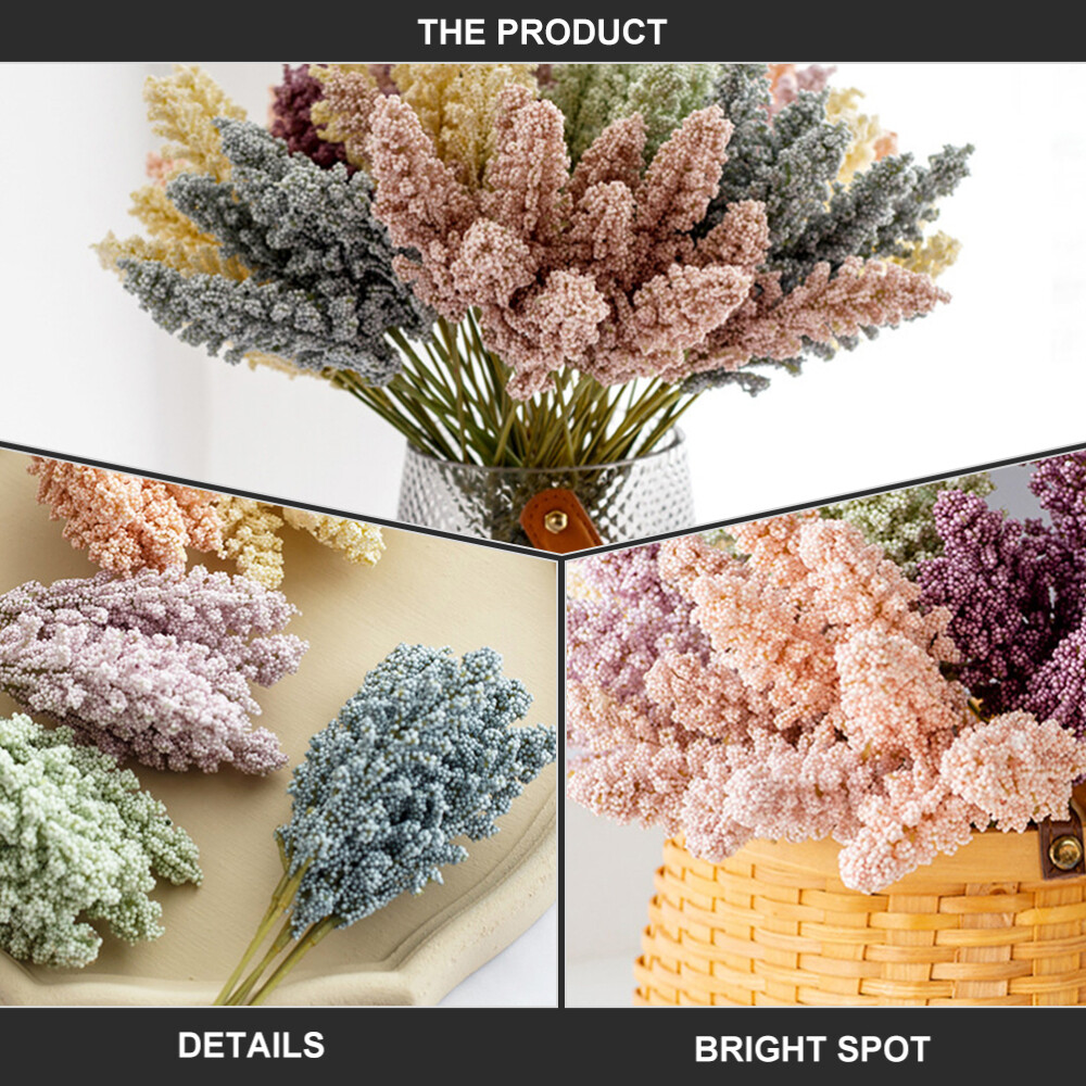 30PCS Real Touch Wedding Bouquet Vase Filler Stems Artificial Flower Branch