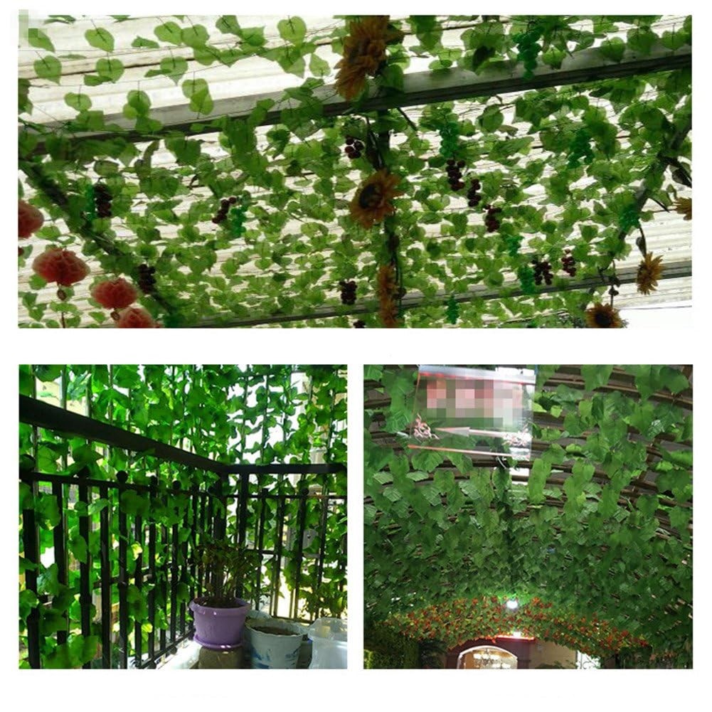 Artificial Ivy Silk Vines 40 Ft Greenery Garland Fake Hanging Plants Pack of 5