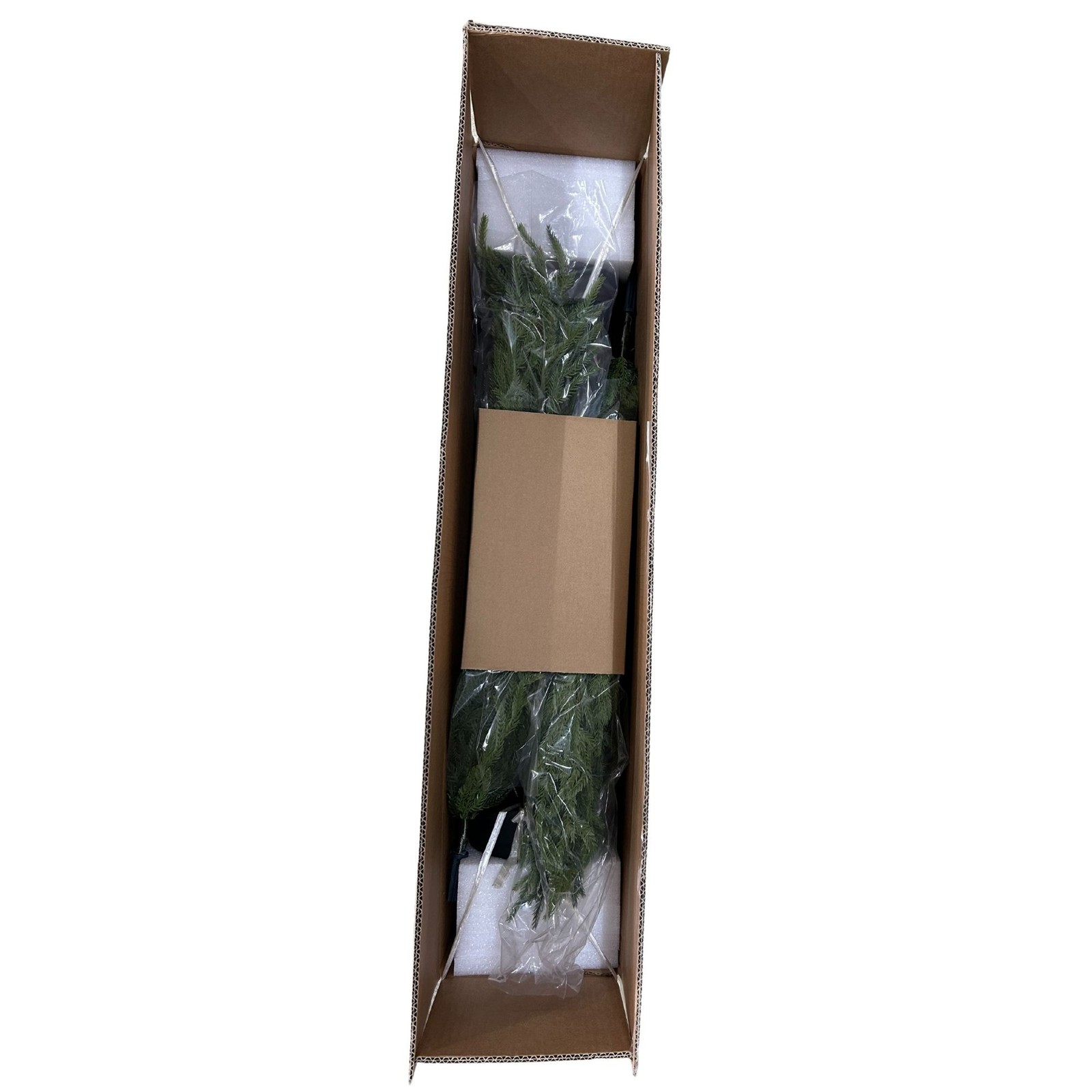 60″ Artificial Real Touch Pine Tree in Black Plastic Pot, 2pc/set Modern