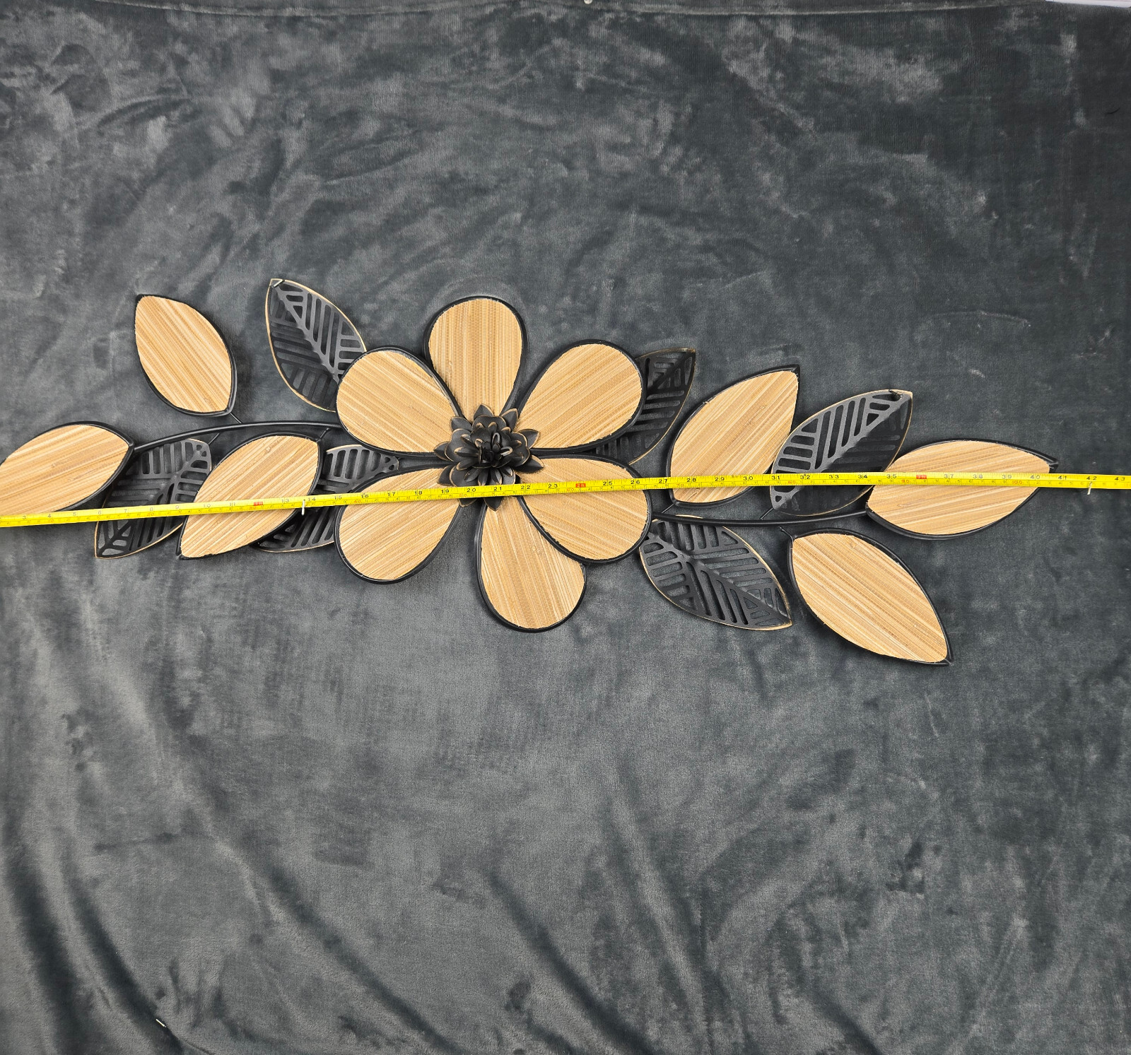 Old Time Pottery 41 ” X 12″ Wall Decor Flower and Leaves Mountain Wild Flower