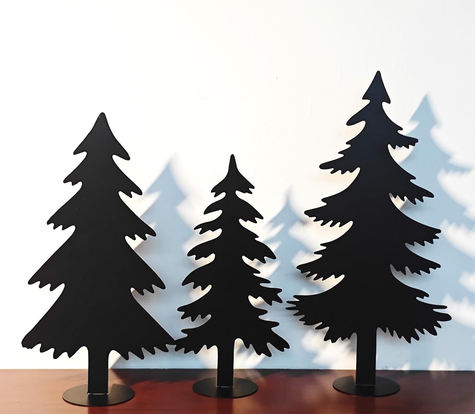 Farmhouse Metal Pine Tree Decor – Rustic Minimalist Cabin Woodland Forest Acc…