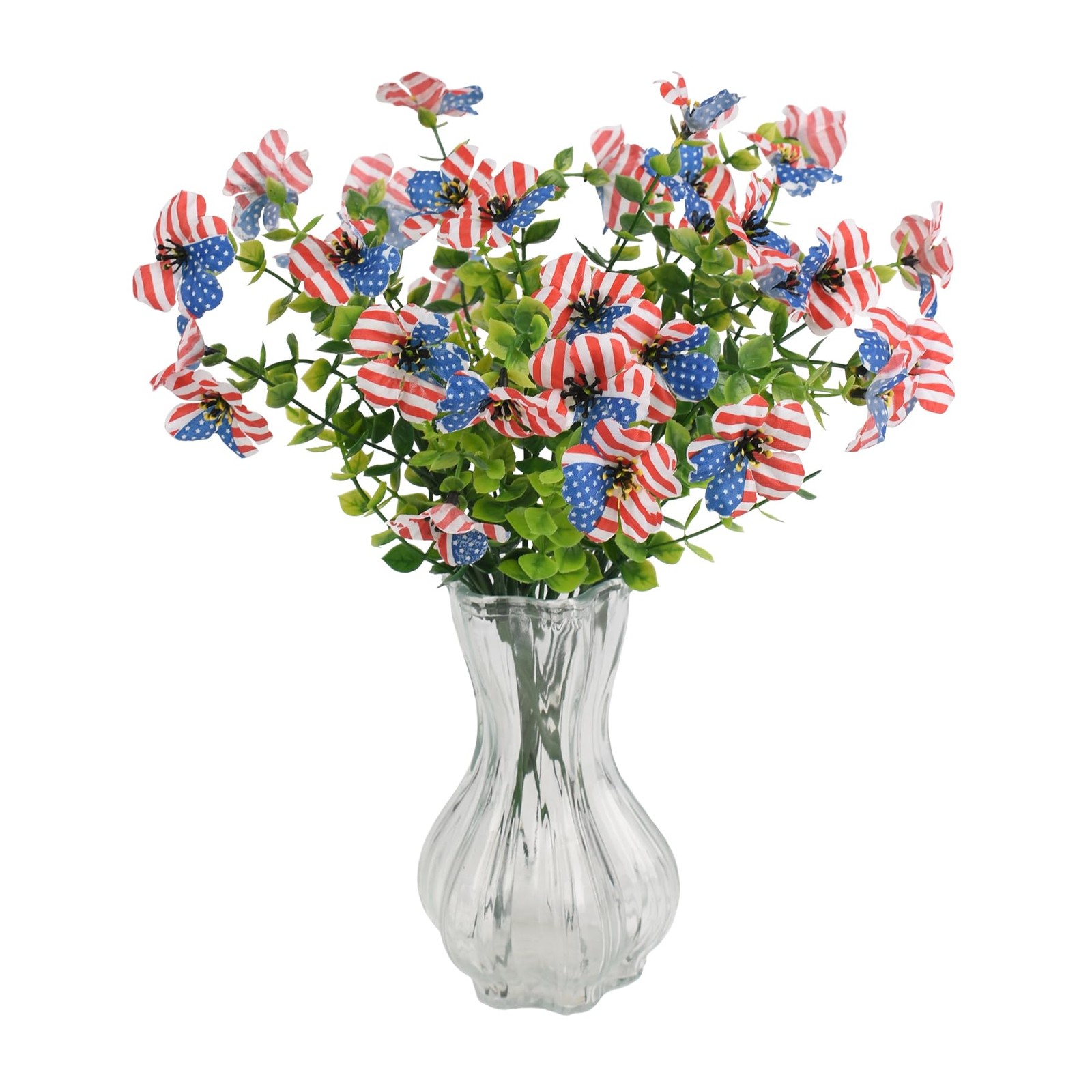 Artificial Violets Fake Eucalyptus, 12pcs