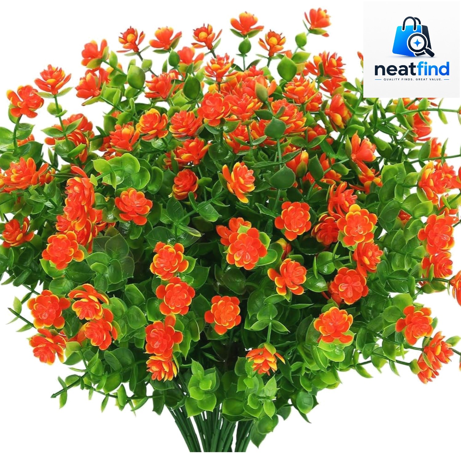 Artificial Flowers Fake Outdoor UV Resistant Boxwood Plants Shrubs, Faux Plas…