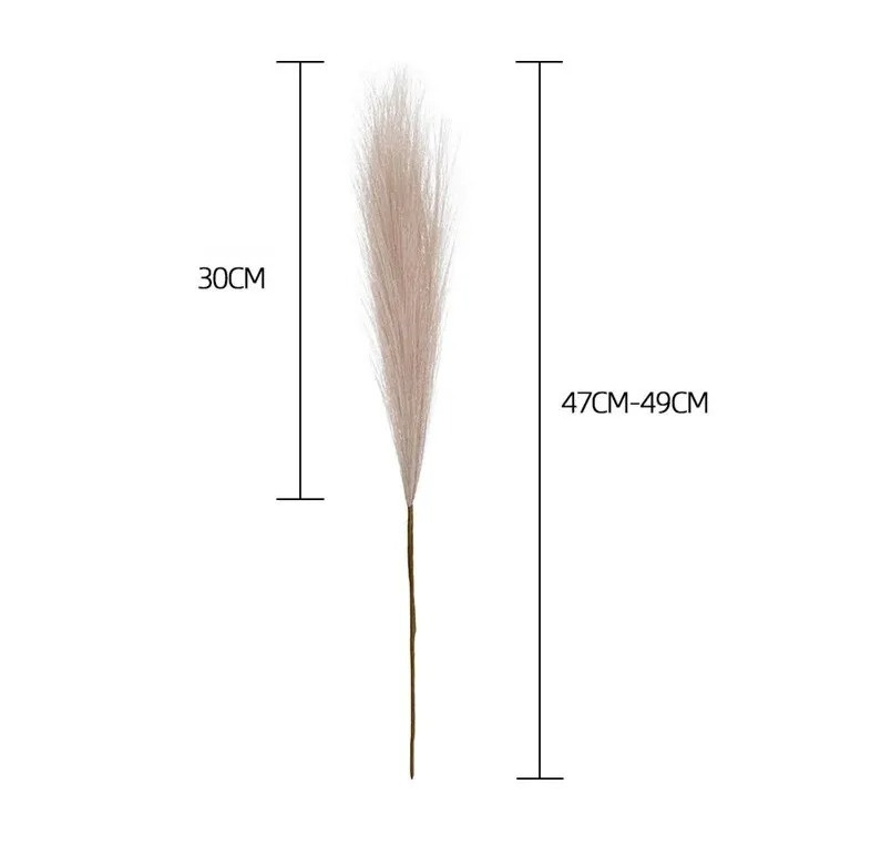 10pcs Artificial Reed Bouquet 49cm Bohemian Faux Wind Flowers Decor – NEW