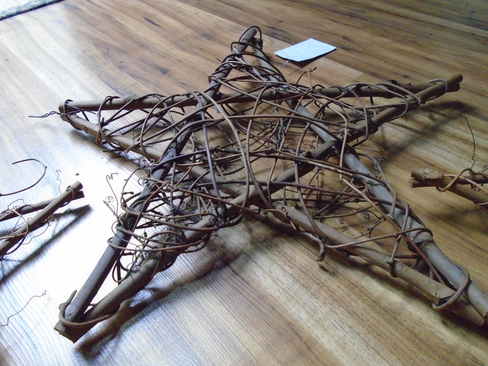 3 Natural Twig Grapevine 3D Set Of Stars Rustic Home Decor 16″ 13″ 10″