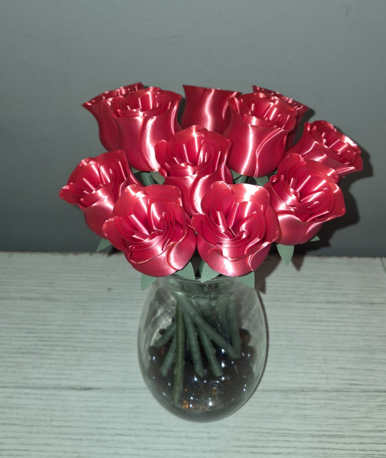 🌹 3D Printed Rose – Everlasting Bloom 11.5 Inch