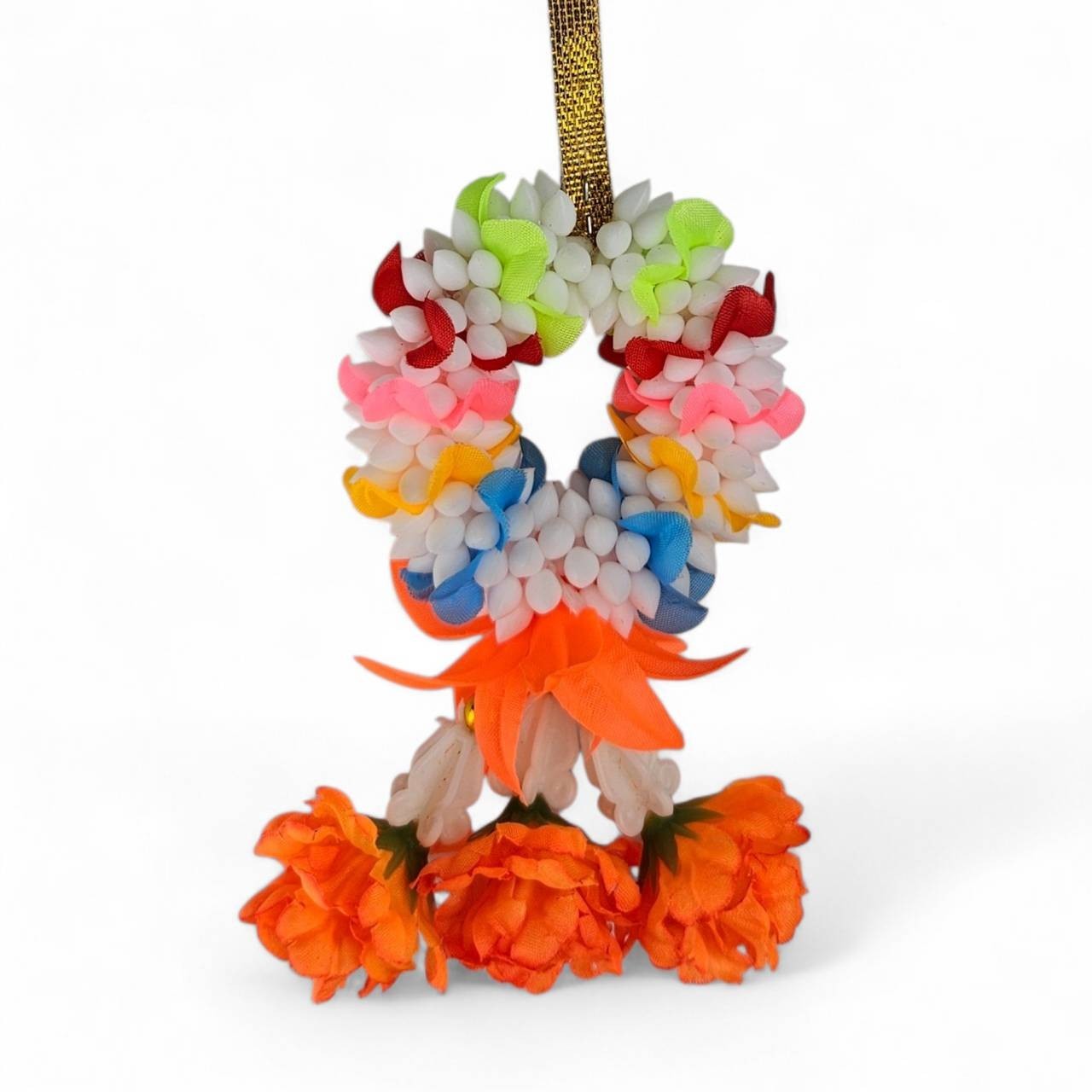 Artificial Flower Garland Car Hanging Mini 6cm Floral Decor Lucky Charm