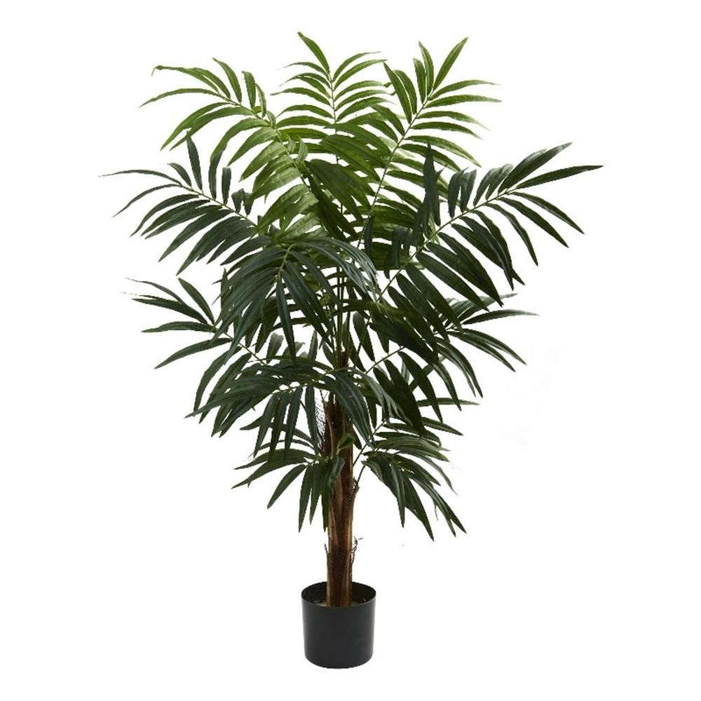Nearly Natural 4.5ft Bulb Areca Tree in Green