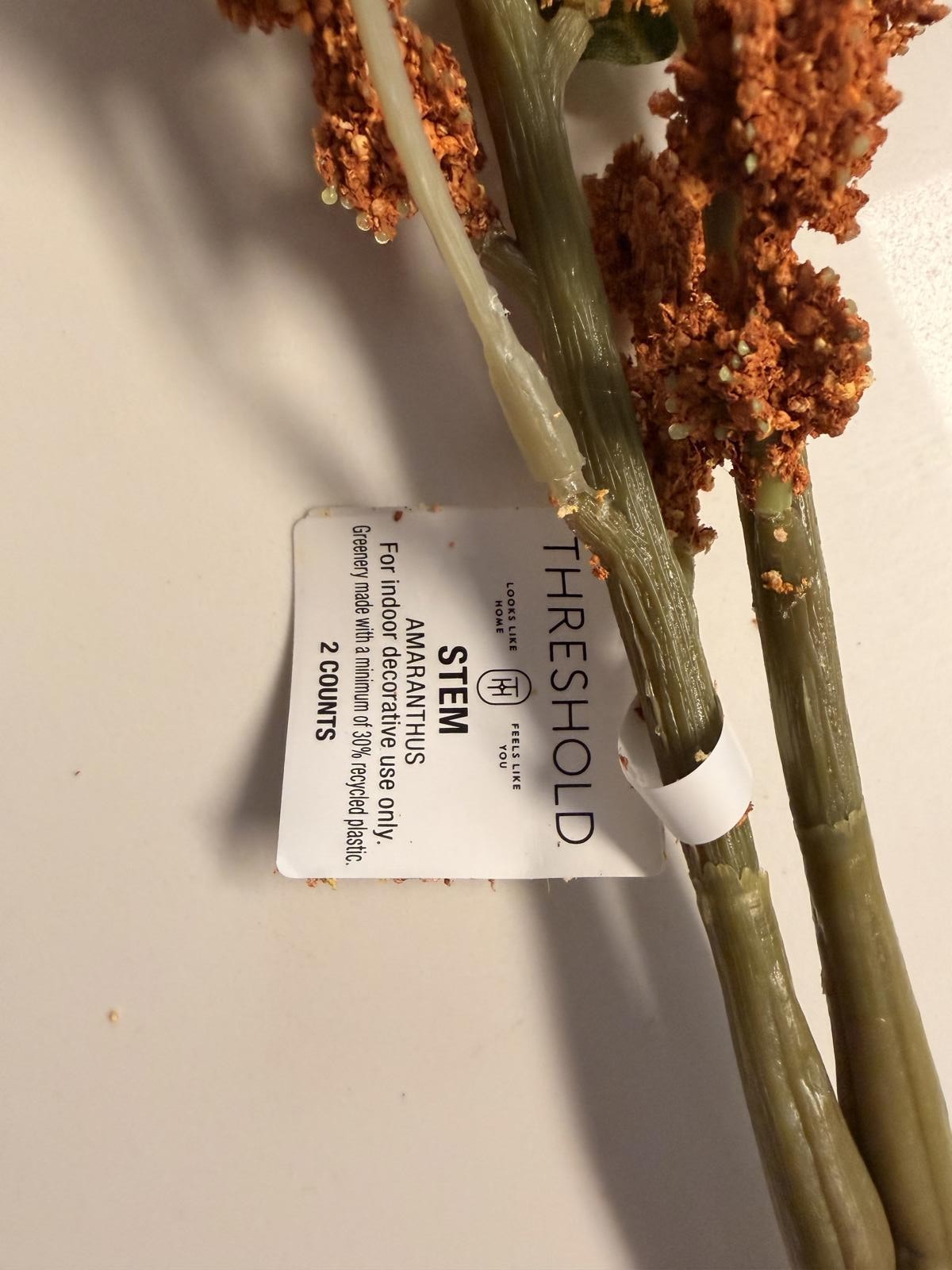 Threshold Faux Amaranthus Stems 4 Bundles of Orange 43” Fall Floral Decor NWT