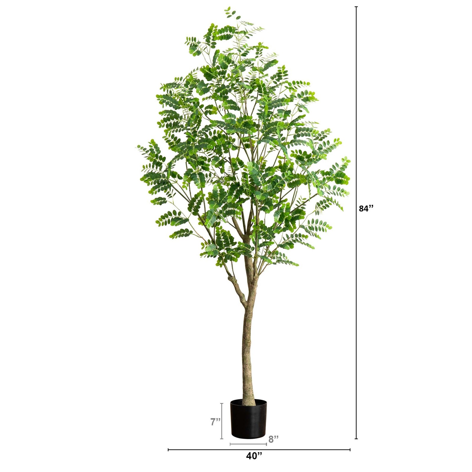 Nearly Natural 7ft Artificial Greco Citrus Tree with Real Touch Leaves in Green