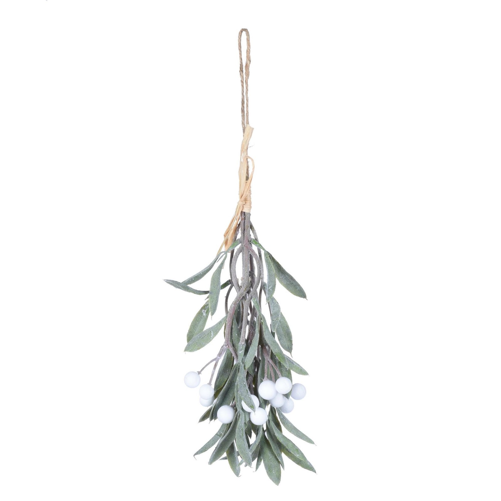 Vickerman 10.5″ Green Artificial Mistletoe with White Berries. 4 per bag.