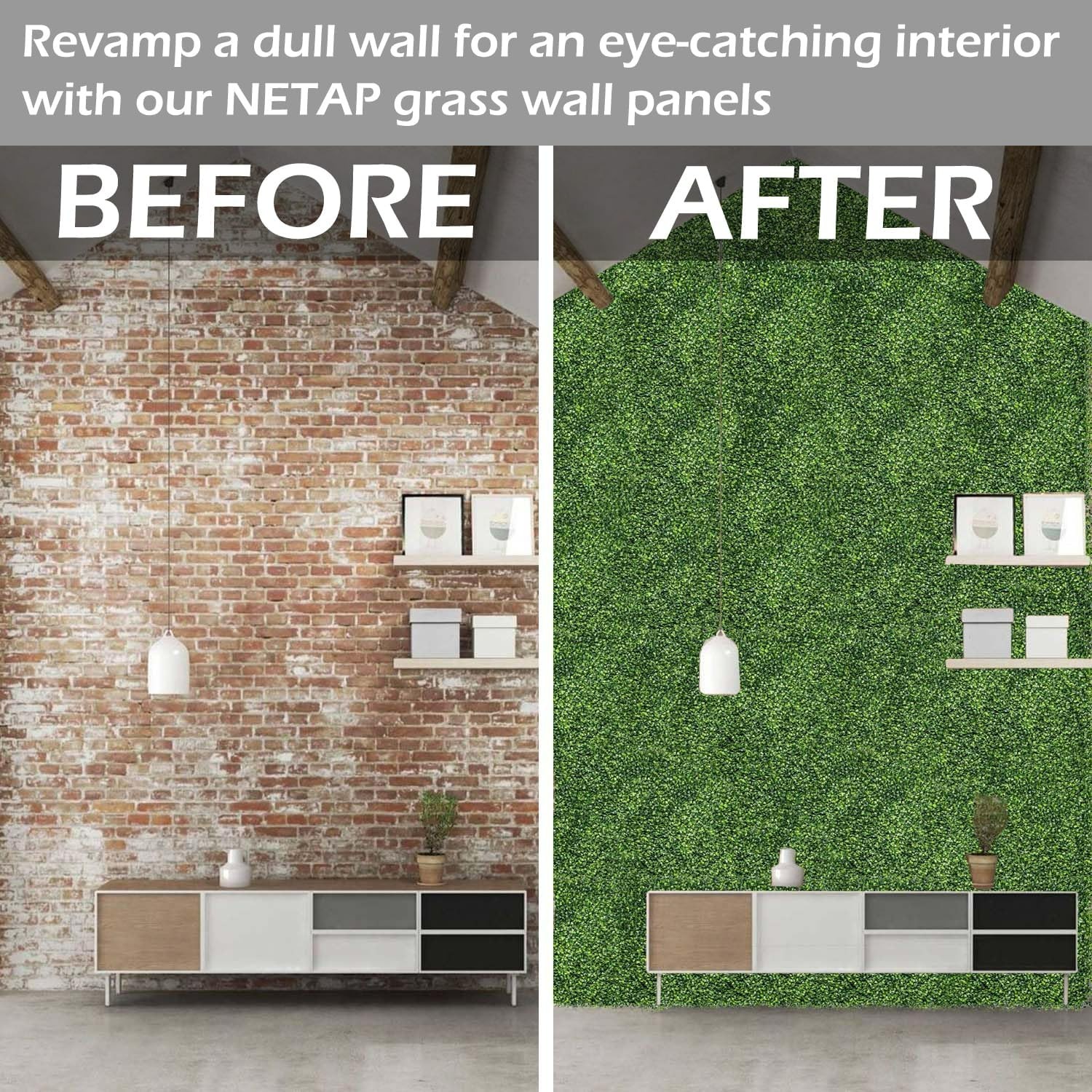 10×10 Artificial Boxwood Wall Panels – 12 Pcs for Indoor & Outdoor Decor