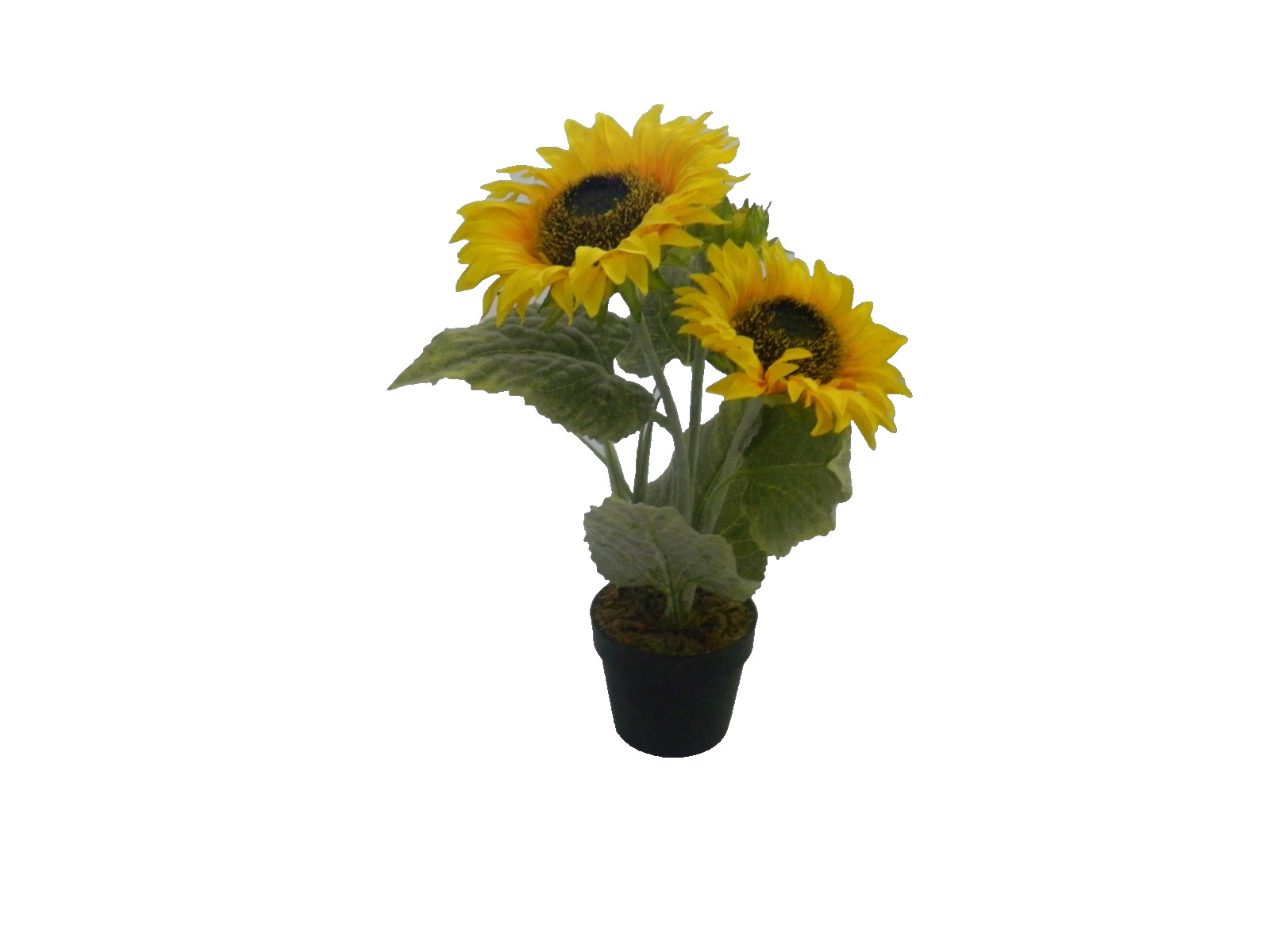 Faux Sunflowers in a pot