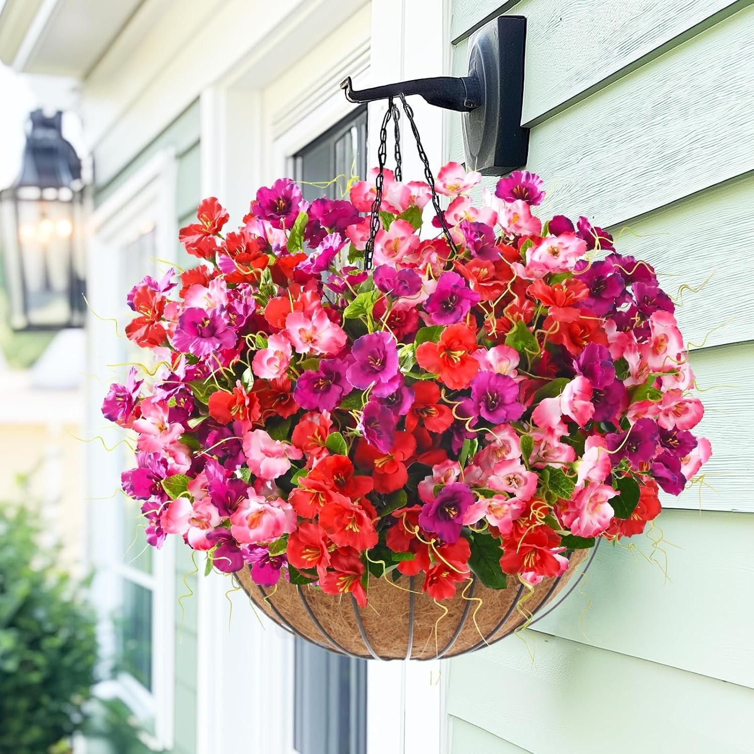 Fake Hibiscus Artificial Flowers, Outdoor, 6 Bundles, UV Resistant