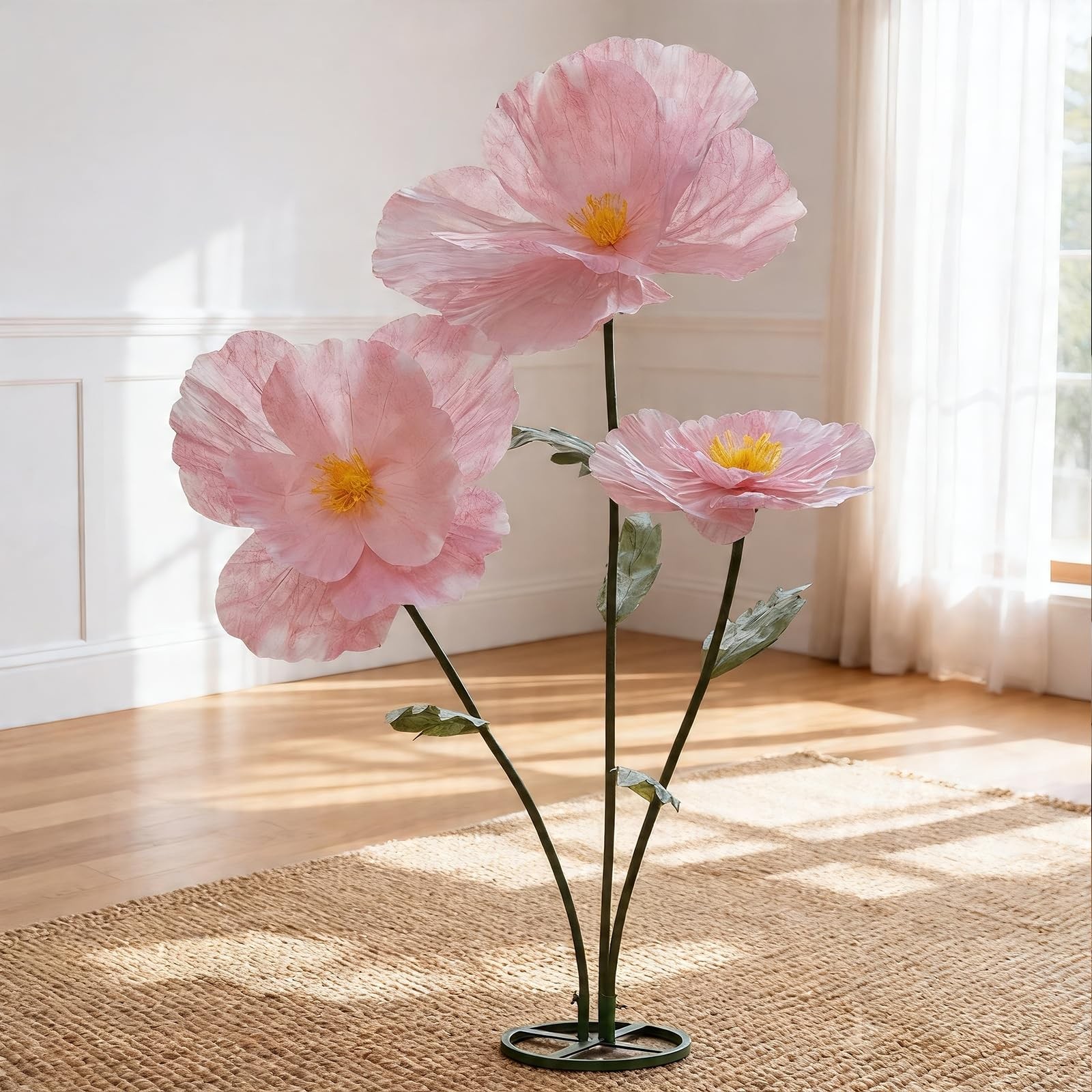 Giant Flowers for Decoration with Stand,Oversized Freestanding Gradient Flowe…