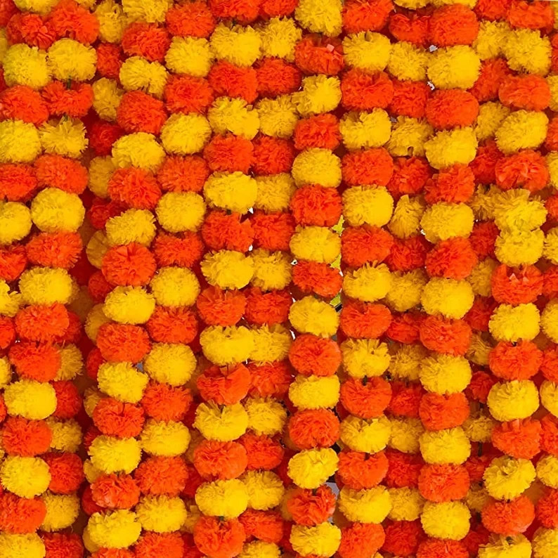 Artificial Marigold Flower Garlands Vine Wedding Event Party Home Wholesale Lot