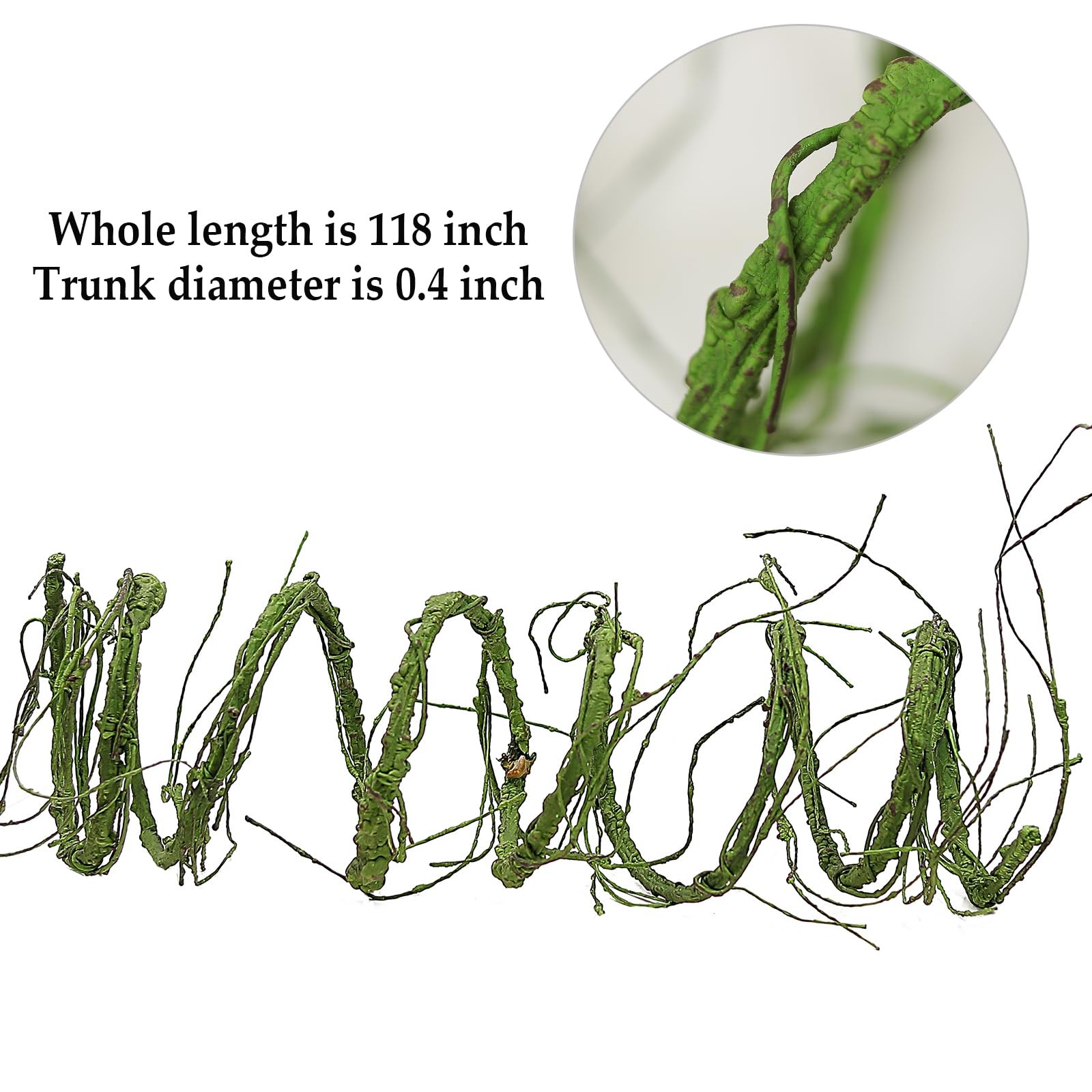 118inch Flexible Green Small Artificial Tree Branches Fake Tree Trunk Garland…