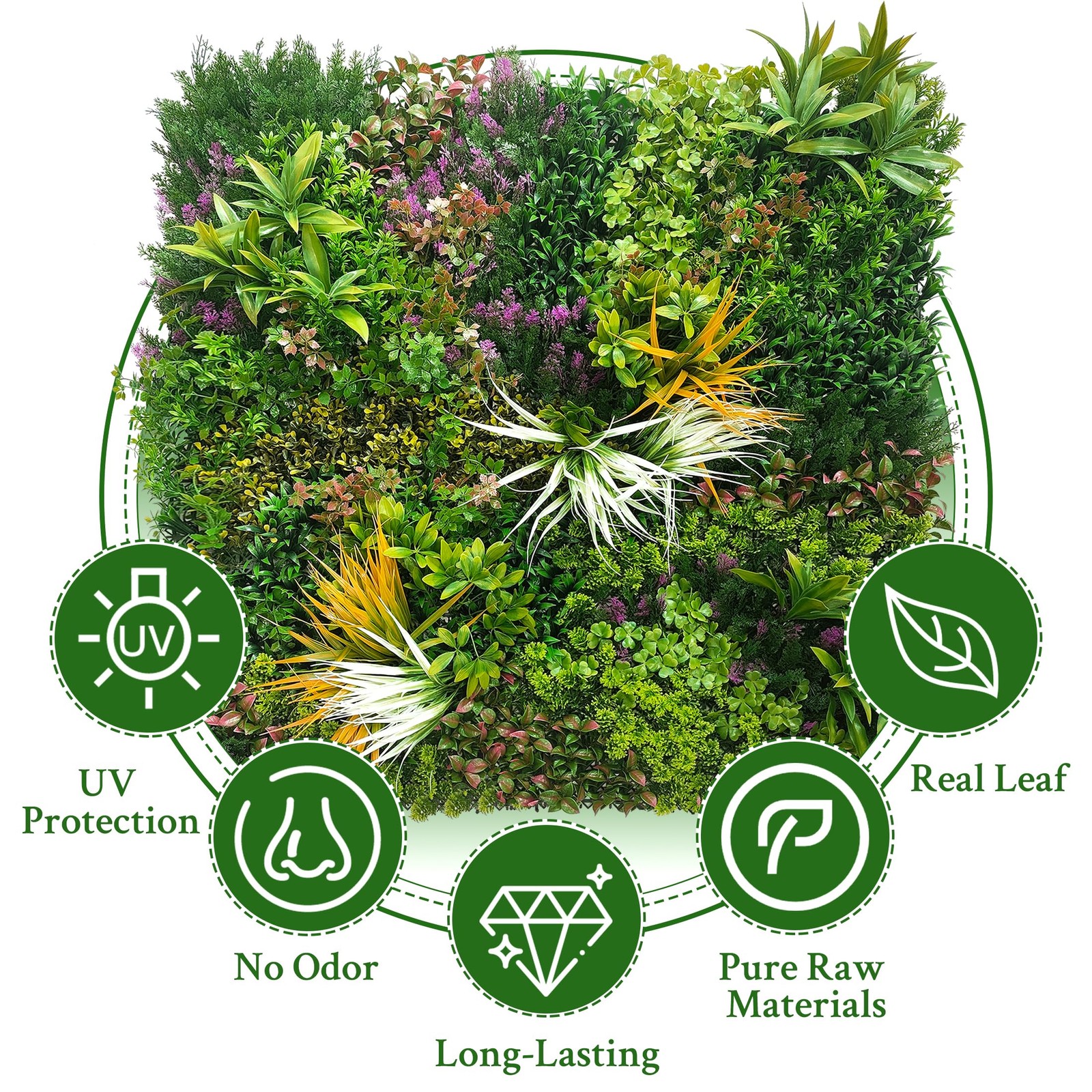 Artificial Greenery Grass Wall Panels: 20”x 20” 12P(33.5 sqft)