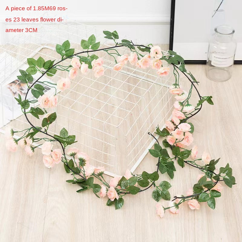 6Ft artificial flower vine wedding wreath with 69 rose vines, party decoration