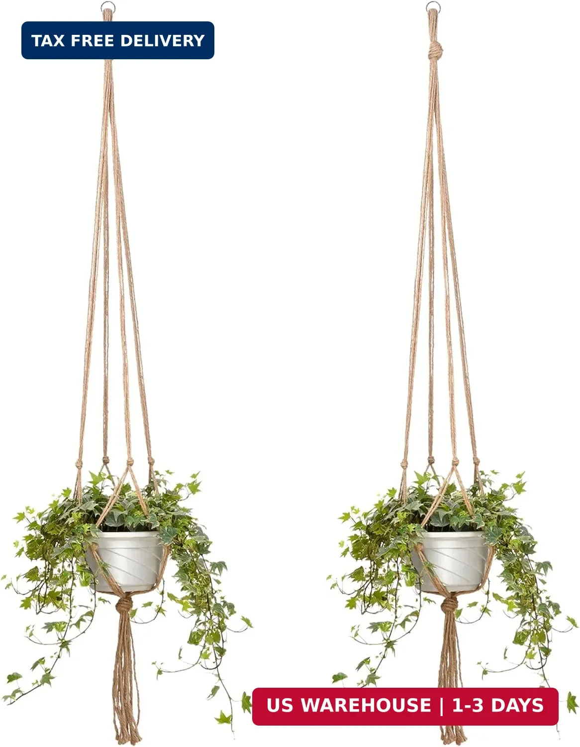EBOOT 2 Pack 48 Inch Large Macrame Plant Hanger Rope to Hang Flower Pot Plant Ho