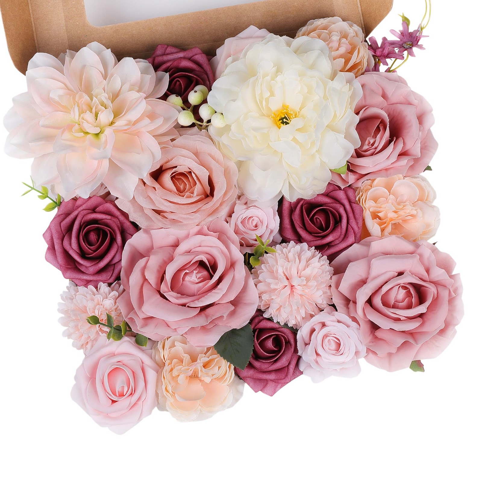 AGIRL Rose Artificial Flowers Combo Fake Flowers Pink Roses Silk Flowers with…