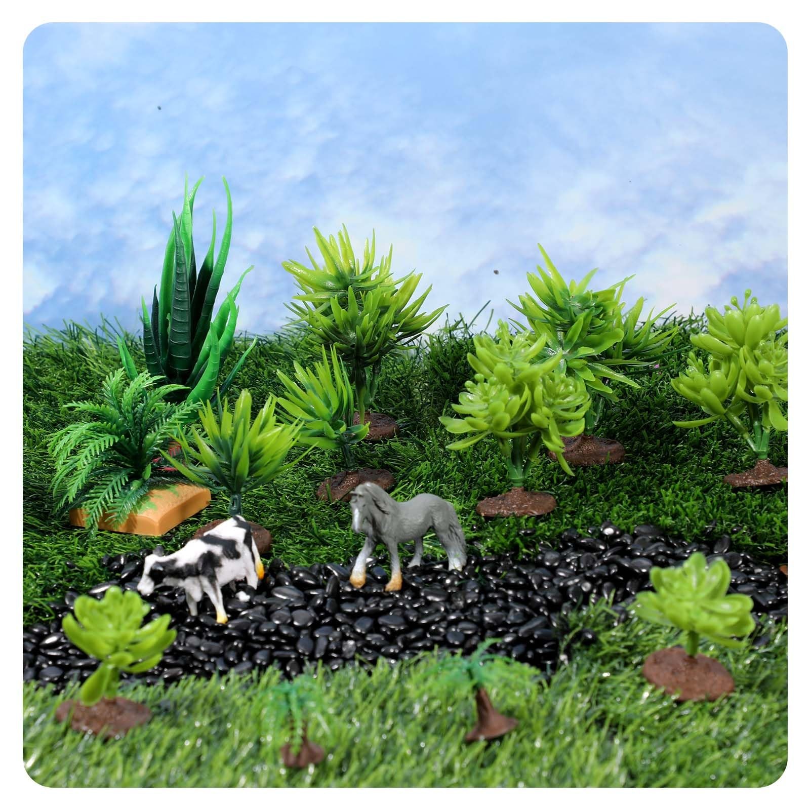 16 PCS Artificial Miniature Trees Realistic Mini Succulent Plants Plastic Mod…
