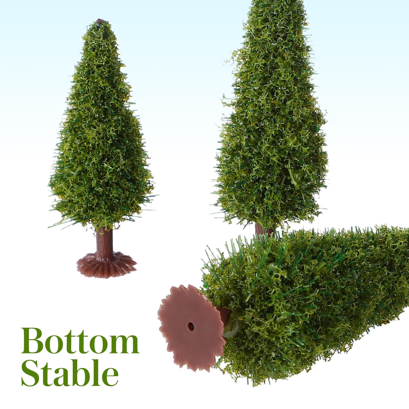 Miniature Diorama Trees: 15pcs Green Scenery Landscape Model Cedar Trees Trai…