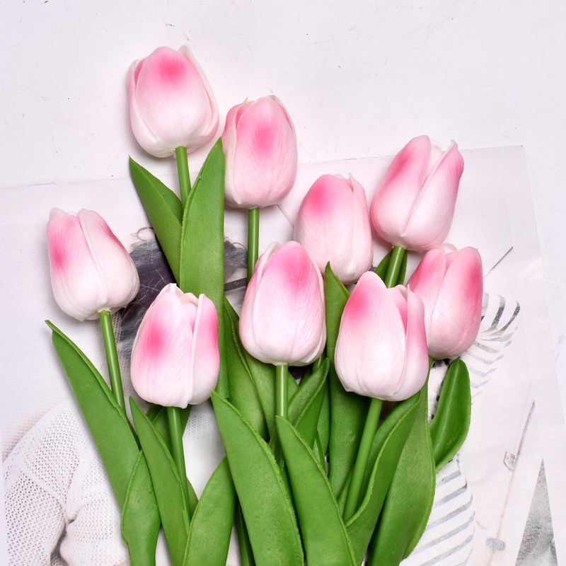 New Plastic Tulips Art Artificial Flowers For Home Decor Wedding Party Ceremony