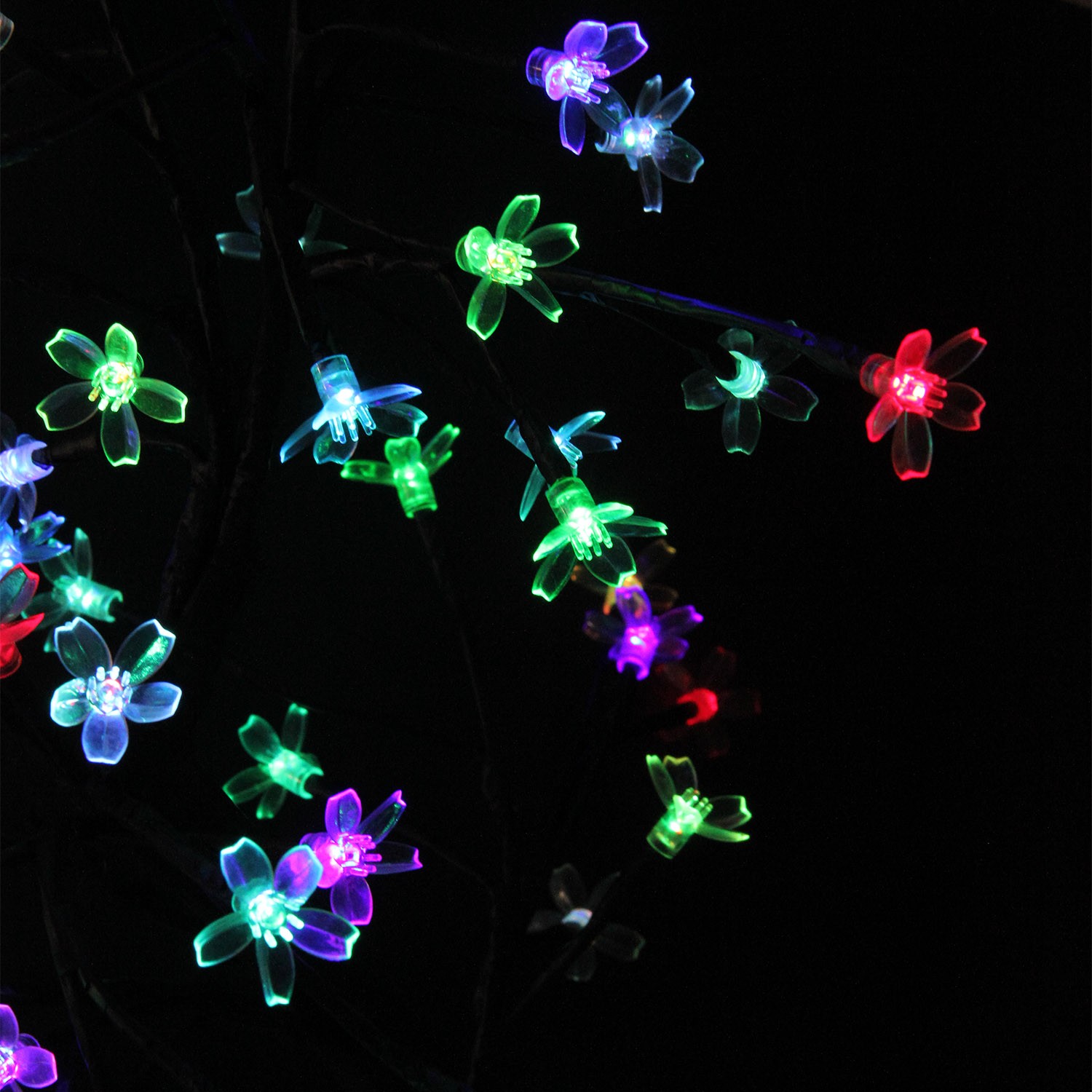 Northlight 23″ LED Japanese Sakura Blossom Flower Tree – Multi-Color Lights