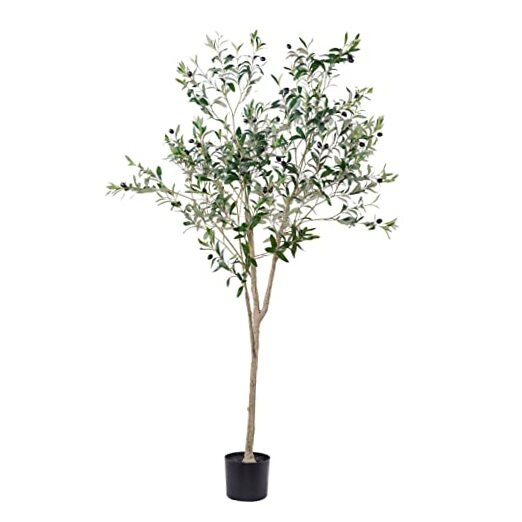 Artificial Olive Tree, 6FT Tall Faux Silk Plant Artificial Tree in Potted
