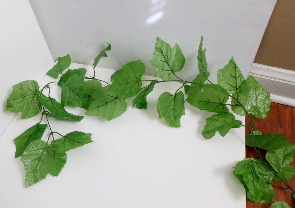 2 Pcs (90″ Each) Artificial Plants Ivy Grape Leaves Vine Hanging Decoration(V11)