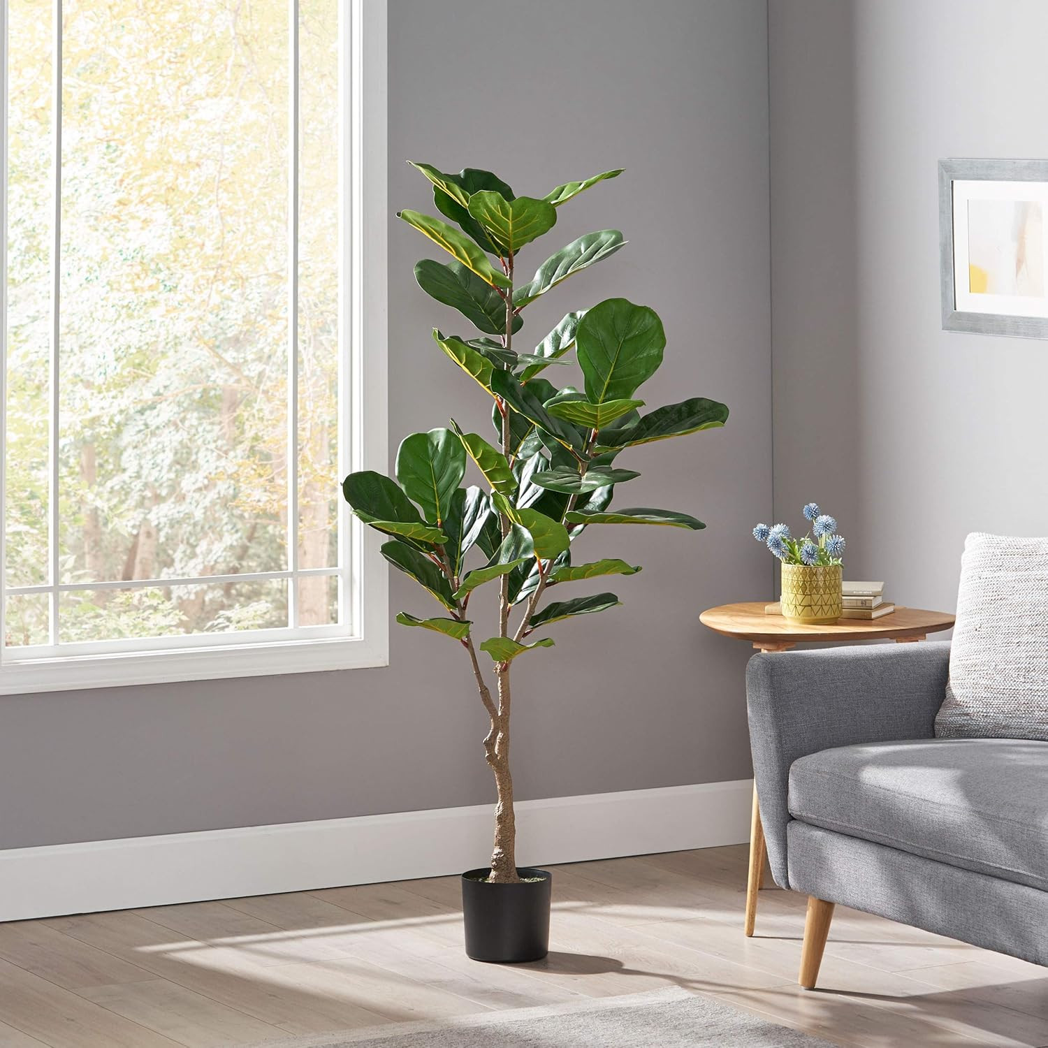 5′ Artificial Fiddle-Leaf Fig Tree – Lush Green Home Decor Accent