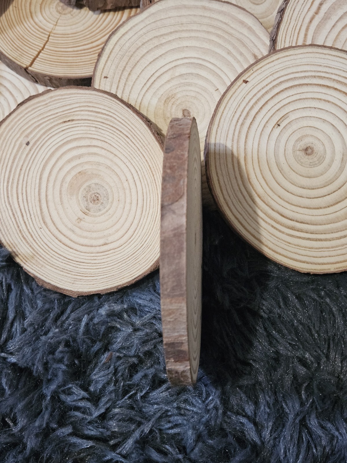 16 PCS Natural Tree Round Wood Log For Wedding Centerpiece, Arts and Crafts