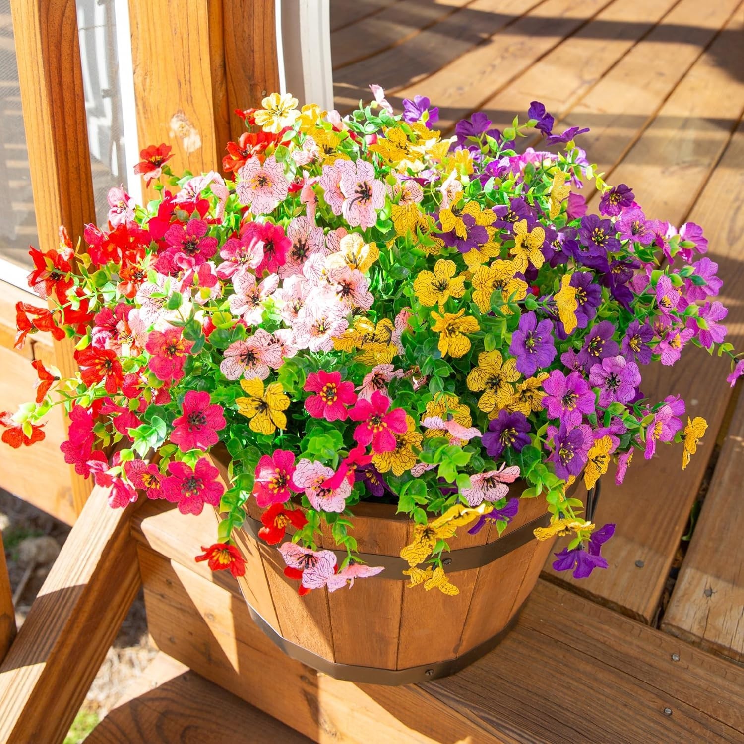 Outdoor Indoor Artificial Flower Arrangement, 6 Colors