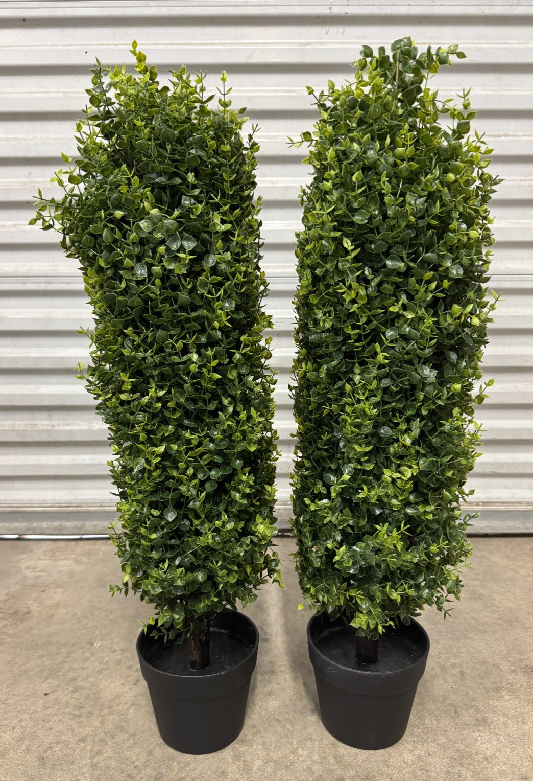2 Pack 3ft Artificial Boxwood Topiary Tree Faux Plant UV Decor In/Outdoor