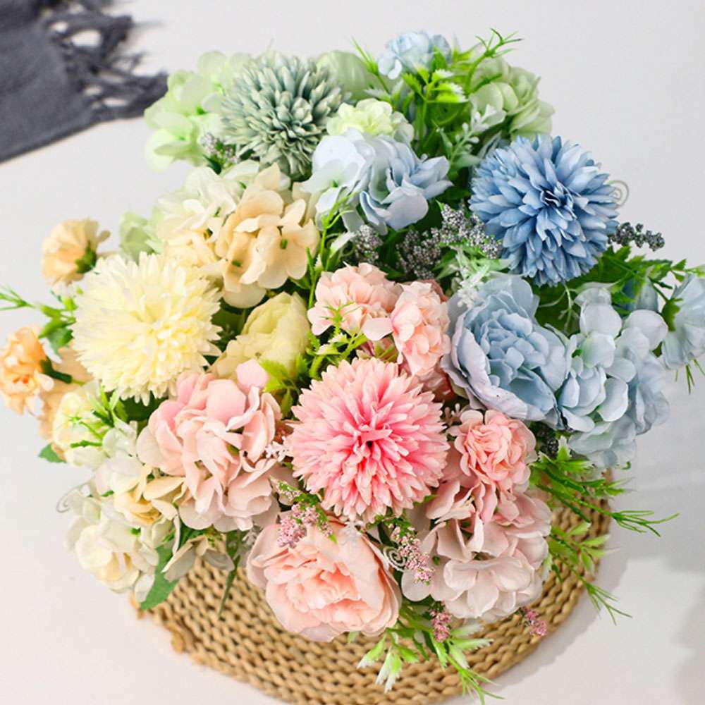 1/2PCS Artificial Silk Peony Fake Flowers Bunch Bouquet Home Wedding Party Decor