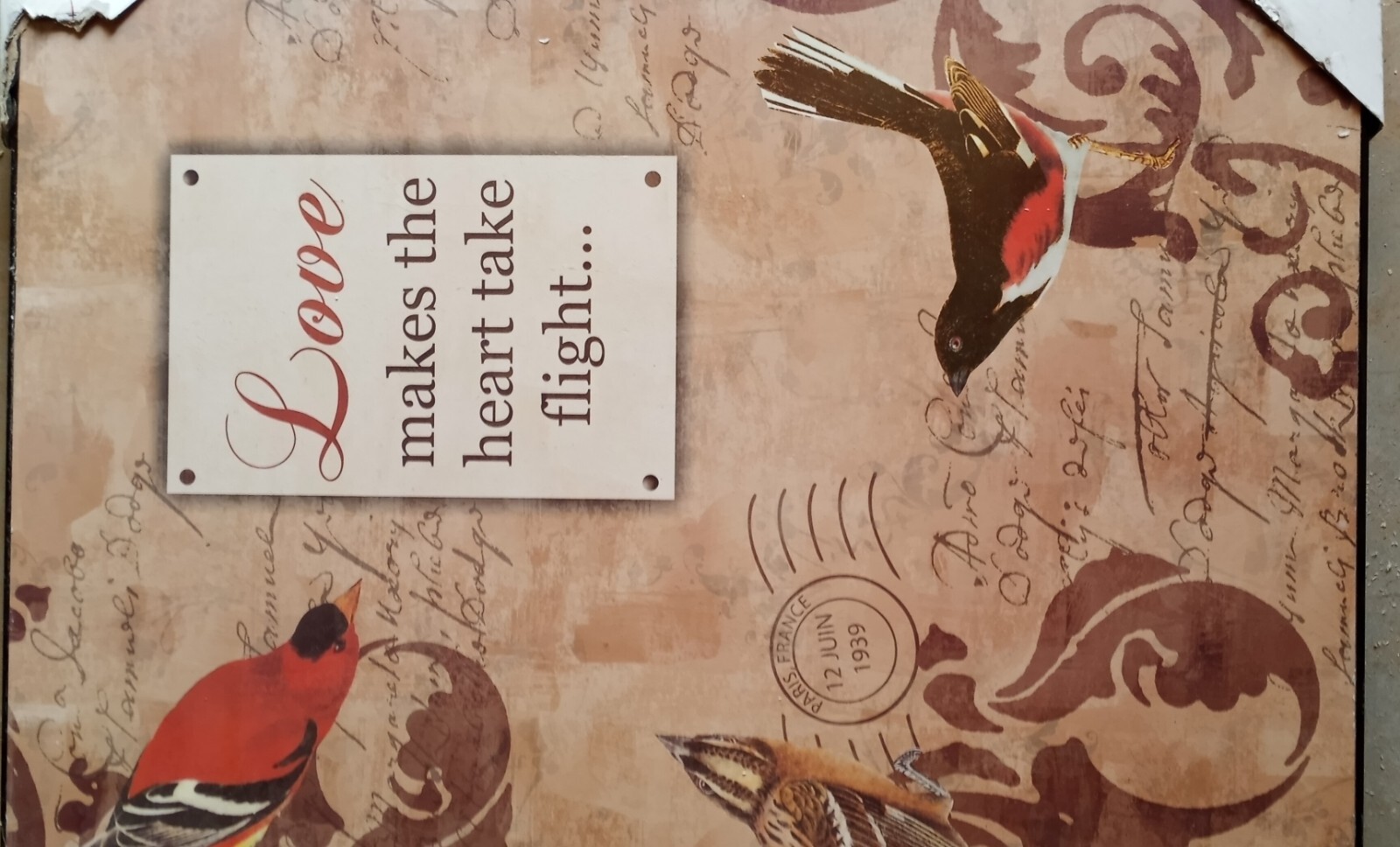 Large Beautiful Bird Wall Decor Multi Color 24″ h x 18″ l x 2″ w