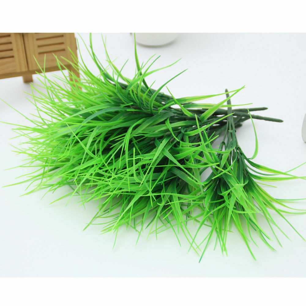 Artificia Plastic Green Grass Plant Flowers Office Home Garden Decoration Decor