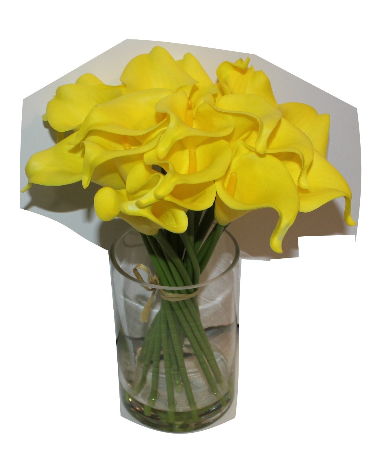 12″ Calla Lilies, 20 Flowers Arrangement in Glass Vase, Happy Mother’s Day Gift!