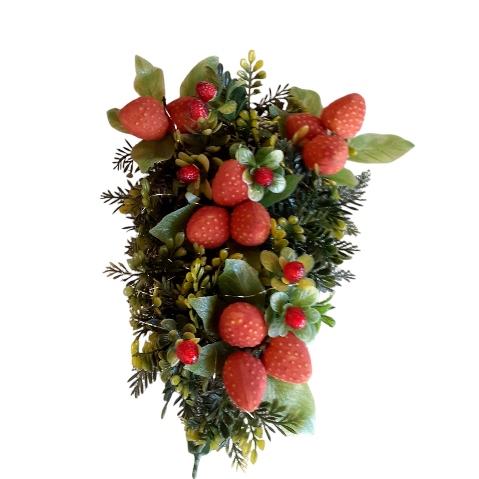 VTG Artificial Plant Spray Strawberries Berries Swag Grandmacore Cottagecore