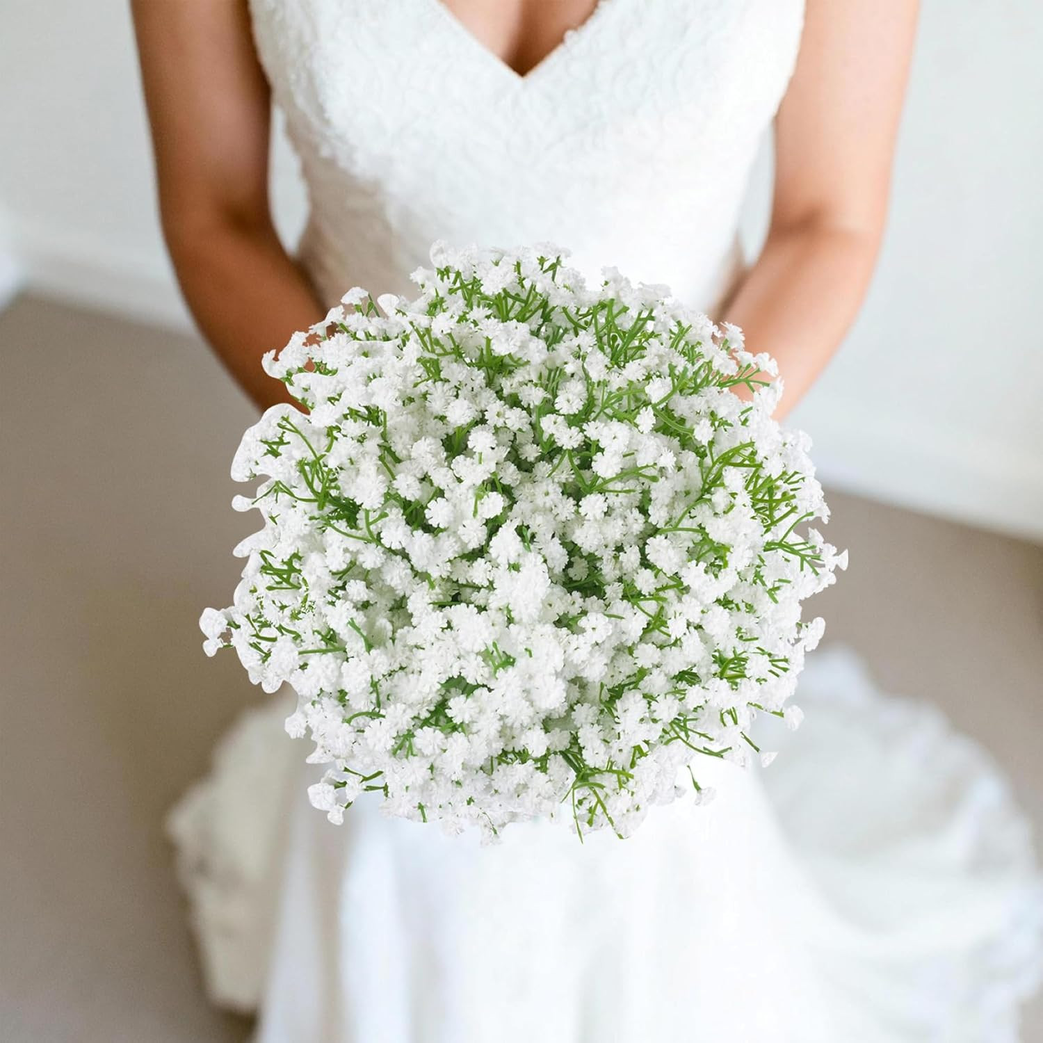 36 Pcs White Babys Breath Artificial Flowers for Wedding & Home Decor