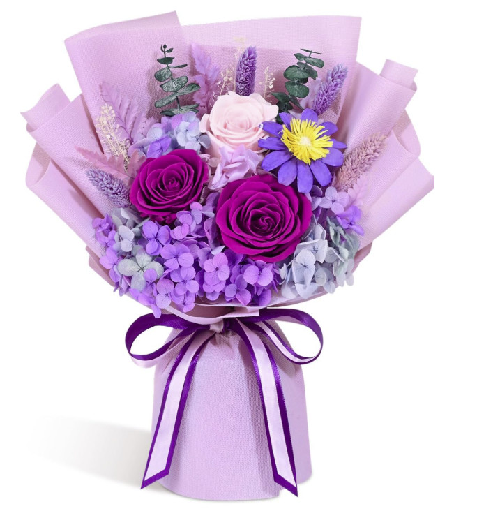 Preserved Flowers for Delivery Prime Forever Flowers Bouquet with Bear Flower Gi